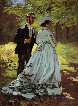 The Strollers study for Luncheon on the Grass Claude Monet Oil Paintings